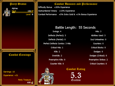 Battle Results Screen - Battle System - Kingdom Legends